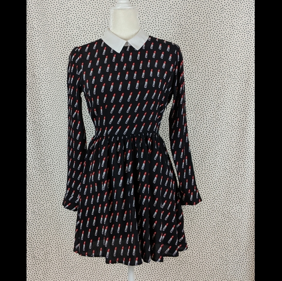 Forever 21 Lipstick Pattern Dress (Size: Small) - Picture 2 of 15